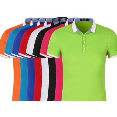 China Anti-Wrinkle OEM Sublimated Logo Short Sleeve Golf T-shirt Fitness Loose Cotton Spandex Business Sports Polo Shirt Custom Men's for sale