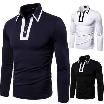 China Anti-wrinkle custom knit golf collar men's logo polo t-shirt adults European casual plain matching t-shirt usa cotton manufacturers for sale