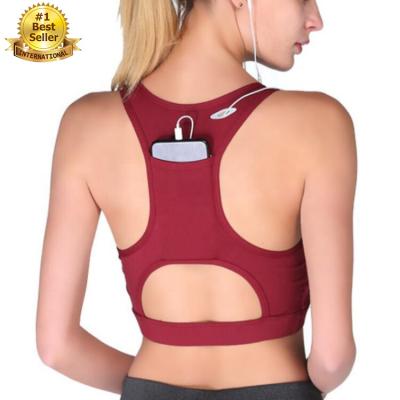 China Antibacterial Good Quality Workout Crop Top Full Vest Yoga Bra Full Cover Neck Fitness Sports High Impact Bra Top For Women for sale