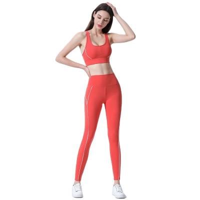 China New 2022 Sexy Gym Clothing Women Sets Sportswear Weights Best Gym Clothes 2 Pieces Sports Workout Wholesale Seamless Breathable Home for sale