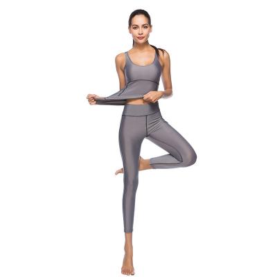 China 2021 Hot Selling Breathable Sports Tops Leggings Yoga Apparel Fitness Wear Custom Logo High Waisted Summer Running Sexy Workout Gym Sets for sale