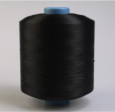 China Wholesale Elastic Black Polyester DTY Air 200D/288f + 70D Covered Spandex Yarn for sale