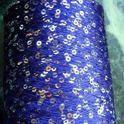 China Viable 100% Acrylic Sequin Knitting Yarn Fancy Yarn Sequins Chat for sale