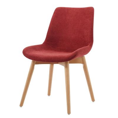 China Modern Fabric Modern Dining Chair Lounge Chairs With Beech Wood Legs For Restaurant for sale