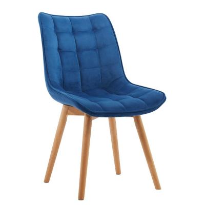 China Modern Modern Velvet Dining Chair Lounge Wooden Chair With Beech Wood Legs Wholesale for sale