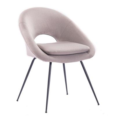 China Modern Canvas Leisure Chair Fabric Lounge Chairs Leisure Chair With Black Powder Coated Legs for sale