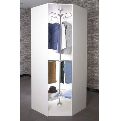 China 3 Tier Rotatable Rotating Storage Basket Display Hanger Rack For Wardrobe Corner for sale