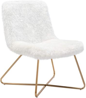 China Fashionable and comfortable modern modern design velvet chair suitable for living room gold chair/metal leg lounge chair study chair for sale