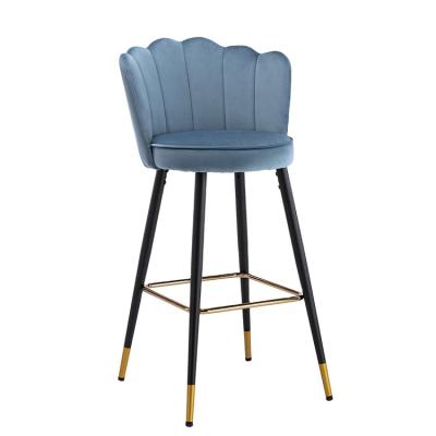 China 2021 New Deaign Product Furniture Modern Leisure Home Bar Stool High Back Fabric Bar Chair for sale