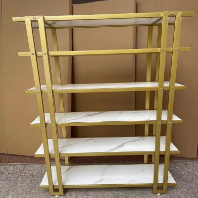 China Hottest Corrosion Protection Easy To Assemble 6 Layers Floor-Standing Metal Shelf Wine Rack Home Stores Storage Shelf Display Rack for sale