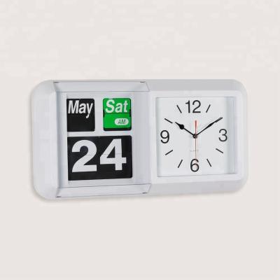 China A00AF410 Classic Rectangle Home Use Calendar Wall Clock for sale