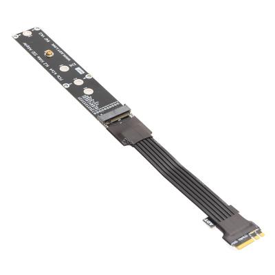 China New Next PCIe 4.0 M.2 WiFi A.E Key To NVME Flexible PVC+Copper M Key Extension Cable SSD Connector Converter Ribbon Adapter Gen4 Supplement for sale