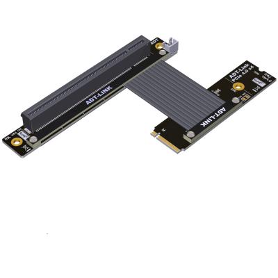 China PVC+Copper M.2 For PCIe 4.0 x16 Riser Card Turn 90 Riser Extend 90 M2 NGFF M Key To NVMe PCI E 4.0 x4 SSD at full speed for sale