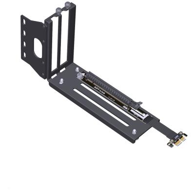 China PVC+Copper New PCIe 4.0 x16 to x1 RTX 3090 Graphics Card RTX 3090 Full Speed ​​Graphics Card Riser Extension Cable Bracket Baseboard Gen4 Ribbon Riser for sale