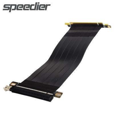 China PCIe x16 Graphics Video Card to PCIe x16 PCI-E X16 Slot Extension Cable Bend 90 Degree to 16X 3.0 Male/Female Extension Cable PC Graphics Card PCIe Supplement vertical with gold-plated connector for sale