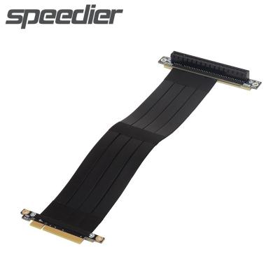 China PCIe x8 to PCI E 3.0 X8 Graphics Video Card PCIe x16 Gen3.0 X16 Slot Extension Cable to GPU Graphics Card Flexible Vertical Kickstand Extension Cable Riser Card Adapter/Case PC PCIe bass for sale