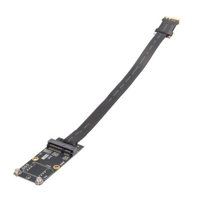 China PVC+Copper PCIE3.0 M.2 Full Speed ​​WiFi A.E Key NGFF to mPCIe Mini PCIe Riser Extension Cable for LAN Card SSD Riser Wireless Audio Cards for sale