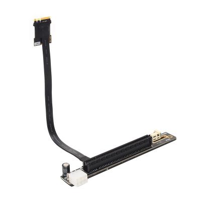 China PVC+Copper M.2 WiFi Graphics Extension Cable to x16 PCIE M2 A.E Key NGFF to PCI-E 3.0 Network Card 16x Riser Adapter Cable with 6 Pin Power for sale