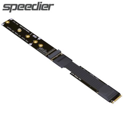 China 2021 M.2 NVMe Ultra SSD Cards New M.2 NVMe Solid Card m2 SSD Extension Cable Drive Riser Card to PCI Express4.0 X4 PCIE 64G/bps M Key Riser Extender R44SF 4.0 for sale