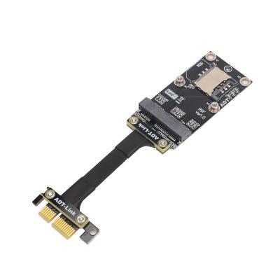 China PVC+Copper PCI E 3.0 x1 to Adapter Riser Graphics Card Extension Cable High Speed ​​Wireless Network Gen3.0 Mini-PCIe mPCIe Mini Riser Cards for sale