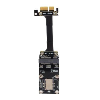 China PVC+Copper add on card pci express 3.0 x1 to mini pcie extension cable (minicard) supplement adapter pcie 1x to mpcie riser card ribbon cable for sale