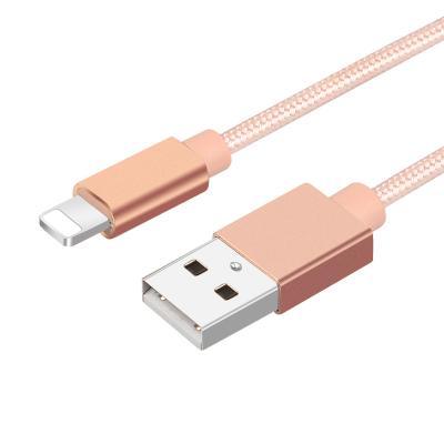 China Nylon Braided MFi Mobile Phone Lighting To USB A Charging Cable For IOS Device for sale