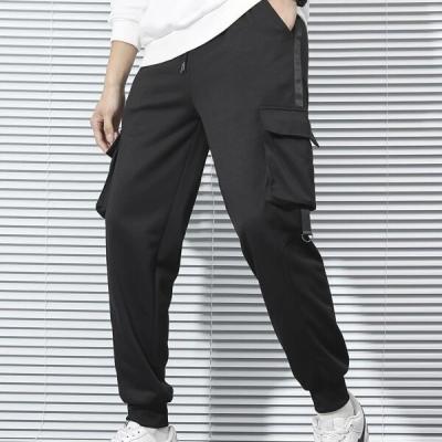 China 2021 New Fashion Wholesale Viable High Quality Men Wave Pocket Contrast Stripe Drawstring Waist Sweatpants for sale