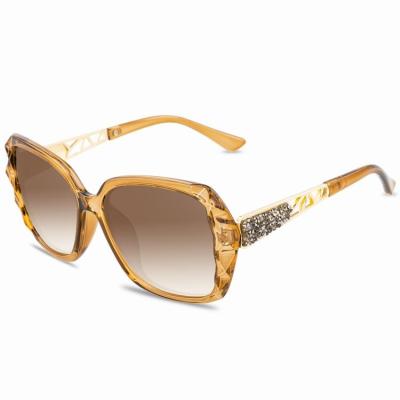 China 2020 new arrival fashion sunglasses 60072 WOMEN SHAPE POLARIZED SUNGLASSES WITH diamond-encrusted fashion eyewear shades for sale