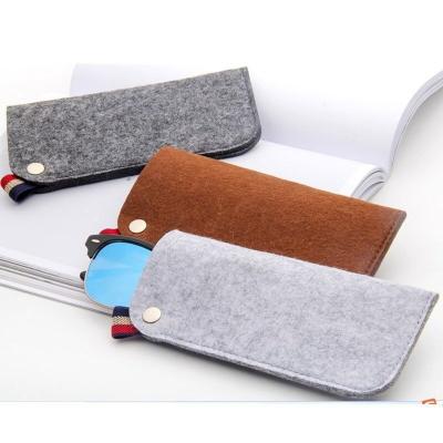 China Manufacturers Wholesale Felt Glass Bags Felt Pouch Packaging Nonwoven Bags Customized Sunglasses Reading Glass Storage for sale