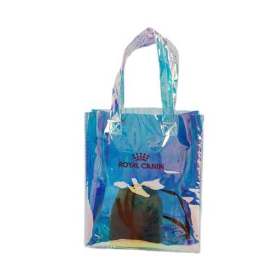 China Clear Custom Laser Fashion Transparent Square Bags Colorful Jelly PVC Handbags for sale