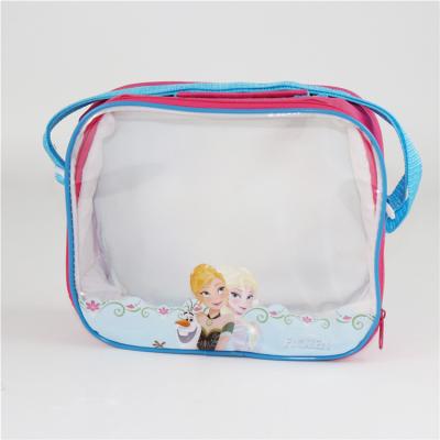 China Cartoon One-Shoulder Backpack Waterproof PVC Makeup Bag Wash Zipper Bag Storage Customized LOGO for sale