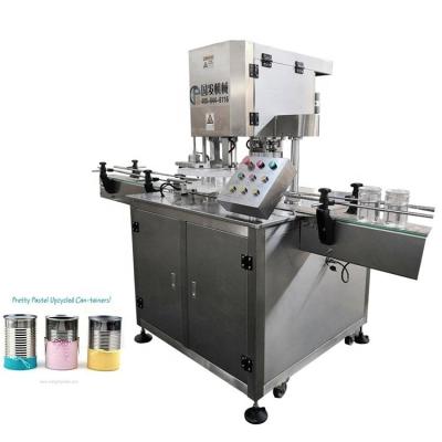 China Automatic High Speed ​​Aluminum Plastic Tin Can Food Sealing Machine for sale