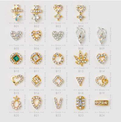 China Nail art decoration +1000 options pattern charm diamond rhinestone acrylic crystal heart for Valentine's Day for sale