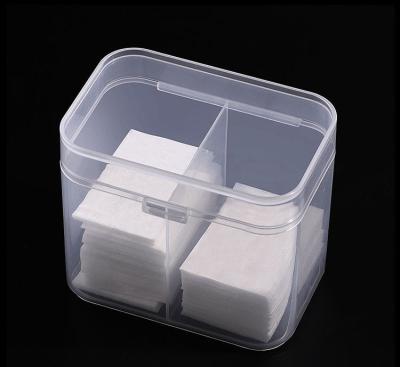 China Hot JAPAN Amazon Japan makeup layers 2 two nail storage tool cotton pad holder plastic container box for sale