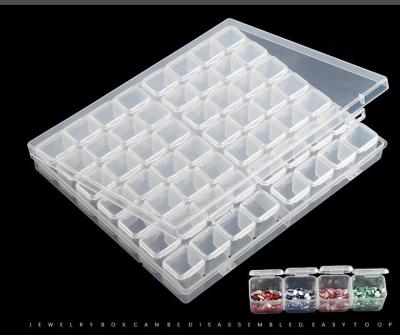 China Detachable Nail Storage Case 56 Jars Nail Decoration Rhinestone Detachable Box For Container Tool for sale