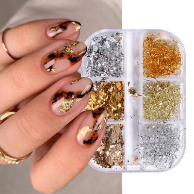 China As Picture Nail Foil Flakes for sale