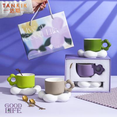 China Viable Shine Cloudy Cute Unique Style Gift Mug Ceramic Coffee Mug of Choice with Gift Box for sale