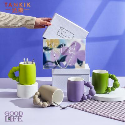 China Good Life Sustainable Series Newest Design Dazzle Pearl Chubby Cup Coffee Mug With Gift Box for sale