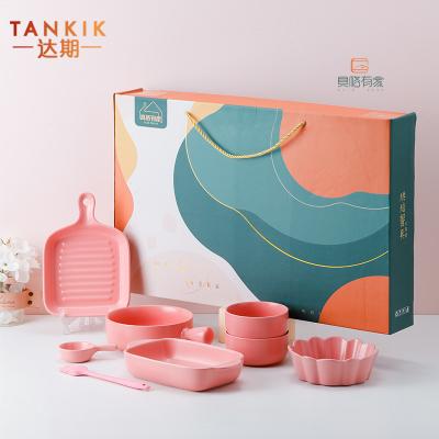 China High Quality Pure Solid Durable Cookware Novelty Food Kitchen Household Bakeware Eco-friendly Viable Safe Kids Set Ceramic Gift for sale