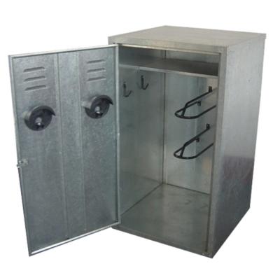 China Stable Storage Lockable Galvanized Spike Sheet Mini Horse Saddle Storage Box Cabinet for sale