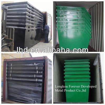 China Forklift Attachment Chute Dump Tray Viable Outdoor Use for sale