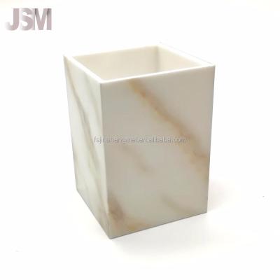 China Stylish Marble Pen Collection Pen Holder for Desktop Decoration for sale