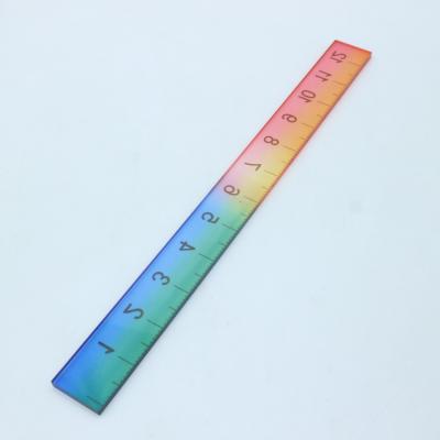 China Eco-friendly / Competitive price acrylic colorful set of perspex eco-friendly stationery ruler boutique with customized logo for sale