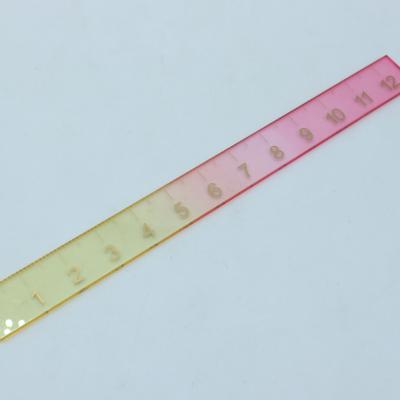 China Eco-Friendly/Competitive Price Scales JSM 30cm 12 2 Color Kids Red Yellow Rulers Stationary For School Office Ruler Grip Tailor Acrylic cscale Sewing Ruler for sale