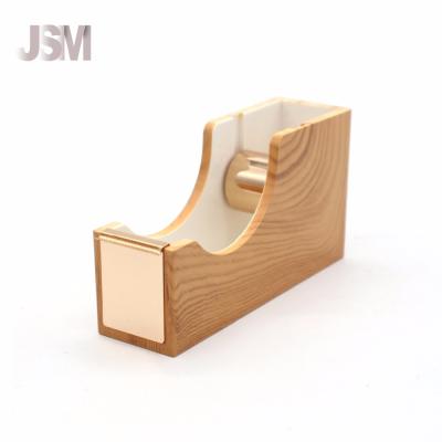 China Durable Stationery Products Customized Logo Acrylic Light Wooden Grain Washi Tape Dispenser for sale