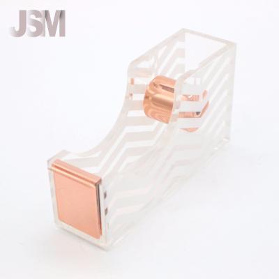 China Durable Modern Office School Stationery Acrylic White Kawaii Wave Tape Dispenser for sale