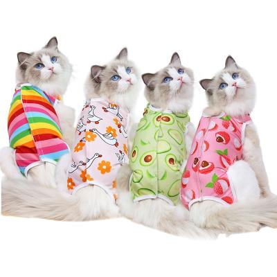 China Viable High Quality Costume Cat Accessories Amazon Top Seller Cotton Pet Clothing Cat Clothes For Surgery Recovery for sale