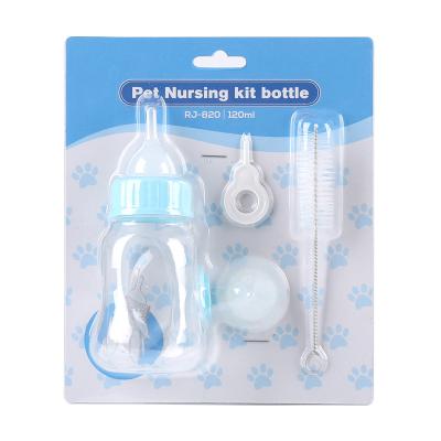 China 4pcs/set 120ML Pet Milk Bottle Puppy Viable Care Cat Feeding Milk Bottle for sale