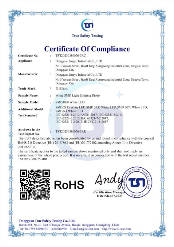 RoHS - Dongguan Jinyu Industrial Co., Ltd.