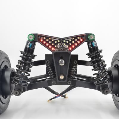 China Independent Suspension Electric Mountain Skateboard Bracket Kit With Bldc Brushless Motors And 8Inch Gearbox Planetary Off-Road Wheels for sale